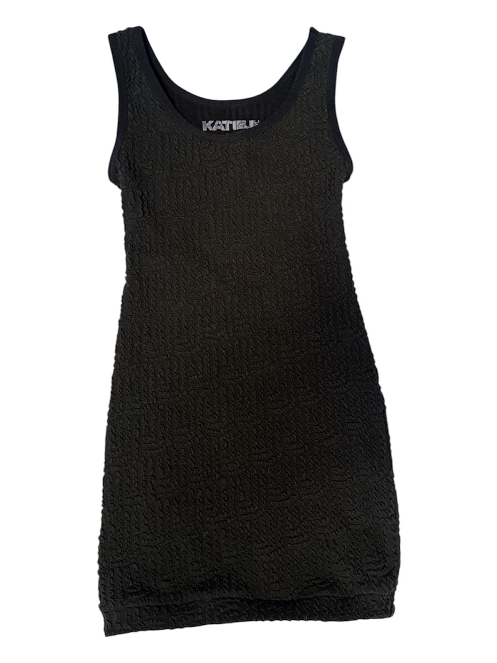 Katie J NYC Black Textured Tank Dress for Kids